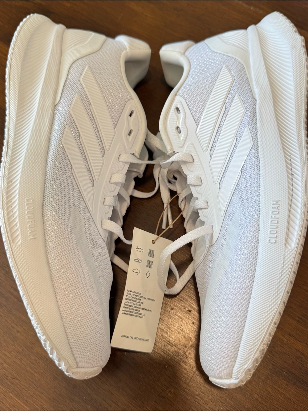 Adidas Men’s Runfalcon 5 White Athletic Running Shoes Sneakers IH7757 Sz 7.5 NWT - Picture 5 of 8